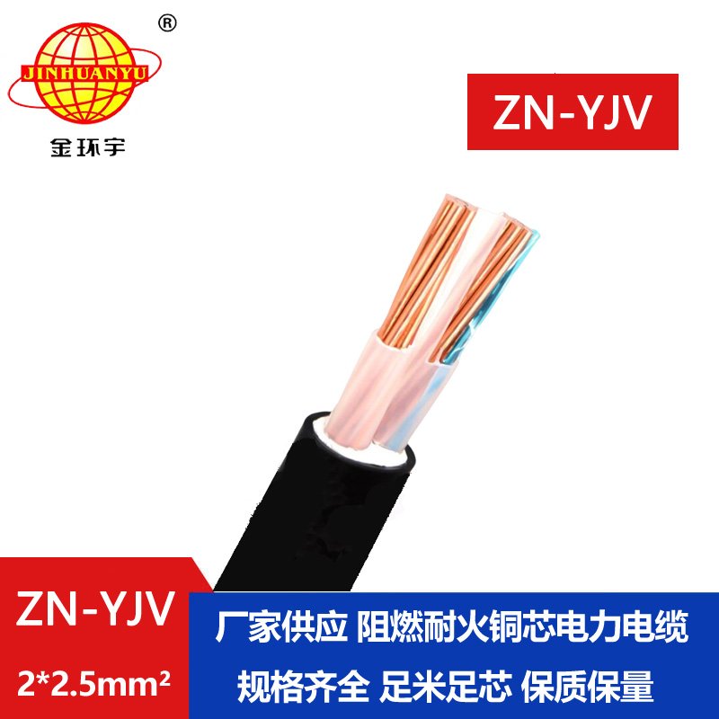 金環(huán)宇電線(xiàn)電纜 yjv電纜 二芯電力電纜 ZN-YJV 2X2
